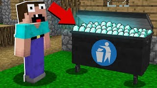 NOOB FOUND TREASURE in the TRASH! in Minecraft Noob vs Pro