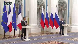 LIVE: Putin, Macron hold news conference in Moscow after talks