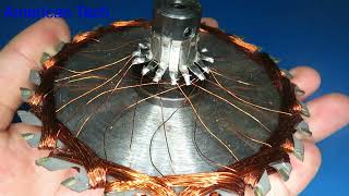 How to make DC motor from Electric saw blade , New creative idea