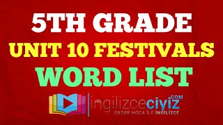 5.Sınıf 10.Ünite Kelimeler Festival