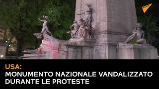 USA: Monumento nazionale vandalizzato durante le proteste