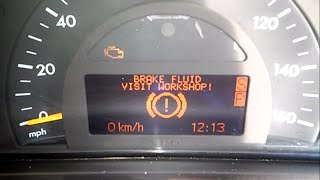 ошибка ( ERROR Brake fluid visit workshop! ) доливка жидкости в тормозной системе