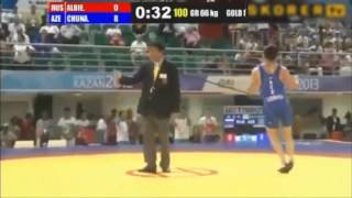 Rasul Chunayev Azeri wrestler Victory Dance
