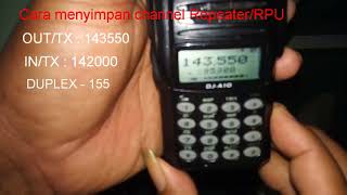 Cara setting Repeater/RPU Alinco DJ- A10