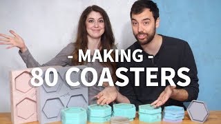80 Concrete Coasters ? 16 Silicone Molds ? 8 CNC Master Models