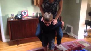 Charlie gives Julia a freakin piggy back