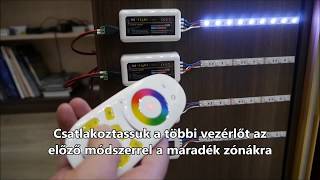 RGB LED csoport (zóna) vezérlő LED szalaghoz: szerelés, programozás