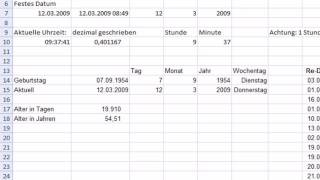 am4311 - Datum- und Zeitfunktionen anwenden können: HEUTE, TAG, MONAT, JAHR
