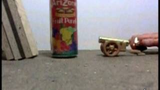 Mini Cannon With Rifled Bore In Slow Motion