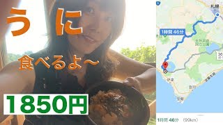 HONDA　CB400SF 北海道ツーリング　ウニ丼を食べました
