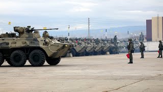 Марш морпехов КФл на полигон Скорпион для проведения учений
