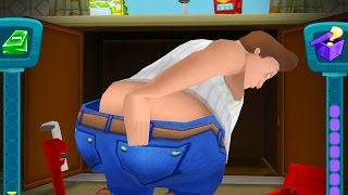 Plumbers Crack Man In Kitchen