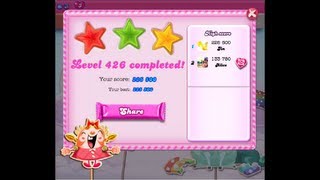 Candy Crush Saga Level 426 ★★★ 3 Star - NO BOOSTER - 225K