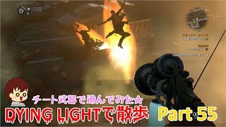 [DyingLight]ダイイングライトで散歩RV part55 - チート武器で遊んでみた☆