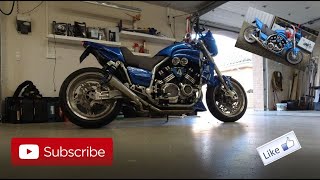 Yamaha Vmax COLD START and BURNOUT