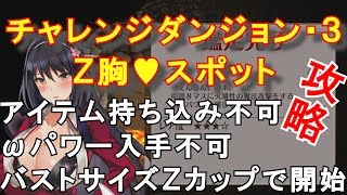 【オメガラビリンスZ】チャレンジダンジョン3「Z胸♡スポット」クリア時のプレイほぼノーカット動画