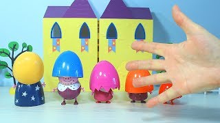 Песенка Семья Пальчиков на русском  Учим цвета с семьёй Пеппы  Видео с игрушками  Learn colors