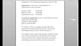 Interest Capitalization Example