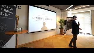 Gaston Kaufer Barbe, CEO of Toucan Insights, pitching at Startup Funding Event 2018.