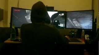 Crysis 3 MP Alpha i7 970 gtx 580 SLI PC Gameplay low settings nvidia 2d surround triple screen