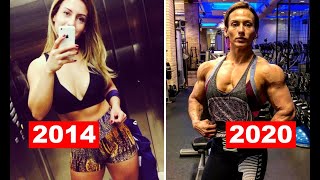 Priscila Reis transformation - then and now. Beautiful muscle girl transformation from 2014-2020