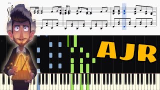 AJR - Sober Up - Piano Tutorial + SHEETS