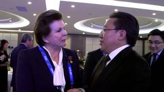 President Ts.Elbegdorj met with V.Tereshkova (the first woman in space)