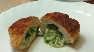 Котлетки из  Индейки с начинкой! Вкусно,просто,доступно!?Turkey cutlets with filling!