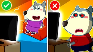 Keep Your Eyes Healthy, Baby Wolf! | Good Habits for Kids | Funny Kids Cartoons by Mommy Wolf