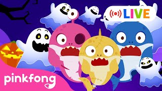 [LIVE] TODAS las Mejores Canciones Infantiles de Halloween | Pinkfong Baby Shark en español