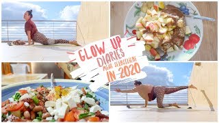 GLOW UP DIARIES #1 Ernährung umstellen, Yoga, Fitness, Motivation & Selbstfürsorge, gesunde Rezepte