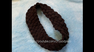 Шарф снуд, хомут вязаный крючком. Снуд плетенка для начинающих.