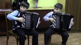 00199 Талантливые дети-баянисты братья Фроловы Матвей-8лет и Никита-7лет.г.Лакинск Владимирская обл.