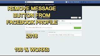 How to remove message button from facebook  2018****