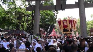 平成22年 堺市北区百舌鳥八幡宮月見祭宮入3 1番赤畑町