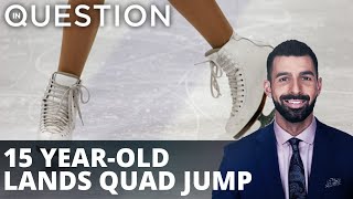 15-year-old lands historic quad jump at Olympic games