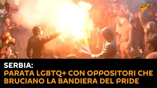 #Serbia: parata Lgbtq+ con oppositori che bruciano la bandiera del Pride
