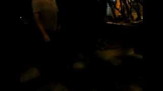 John peeing outside