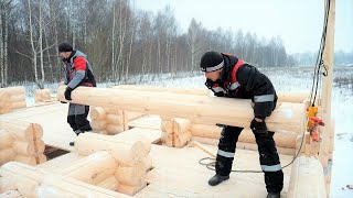Дом из Финского Бревна за 7 дней своими руками. Шаг за шагом