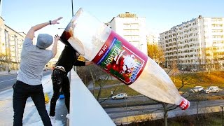 WORLDS BIGGEST BOTTLE FLIP (WORLD RECORD)