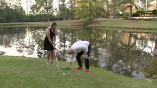 Mark Crossfield vs Amanda Balionis Pond Skipping Challenge