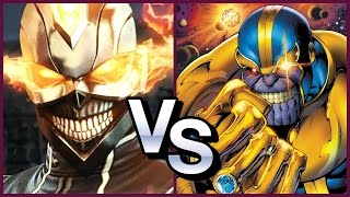 Marvel Future Fight : T2 Robbie Reyes(Ghost Rider) vs Thanos Infinity(No Strikers) + Build