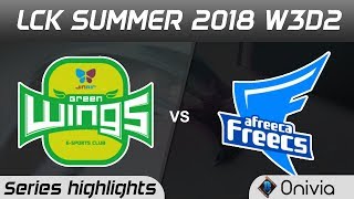 JAG vs AFS Series Highlights LCK Summer 2018 W3D2 Jin Air GreenWings vs Afreeca Freecs by Onivia