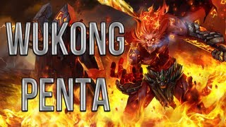 INSANE Wukong Pentakill! (1vs5) League of Legends