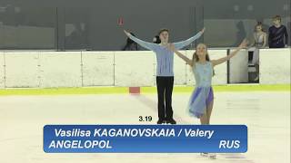 61. Grand Prix Bratislava 2019 Vasilisa Kaganovskaia/Valery Angelopol Free Dance
