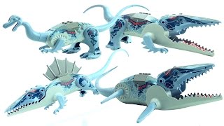 4 LEGO DInosaurs 6721 Mosasaurus - Postosuchus Iguanodon Dimetrodon - Lego Dinosaur Speed Build