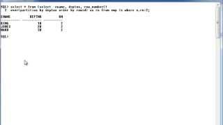 SQL: Analytical Functions