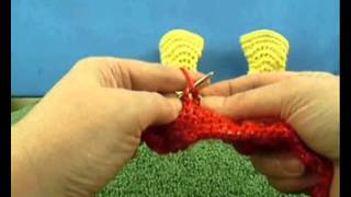 Как связать пинетки-сапожки на двух спицах - 11 / How to knit baby booties shoes very easy - 11