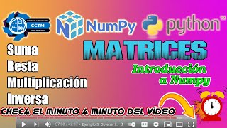 ???? ¿Cómo hacer operaciones con matrices? | Suma, resta, multiplicación, inversa | Python │Numpy