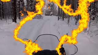 Катание на снегоходе Yamaha venture mp 50см снега
